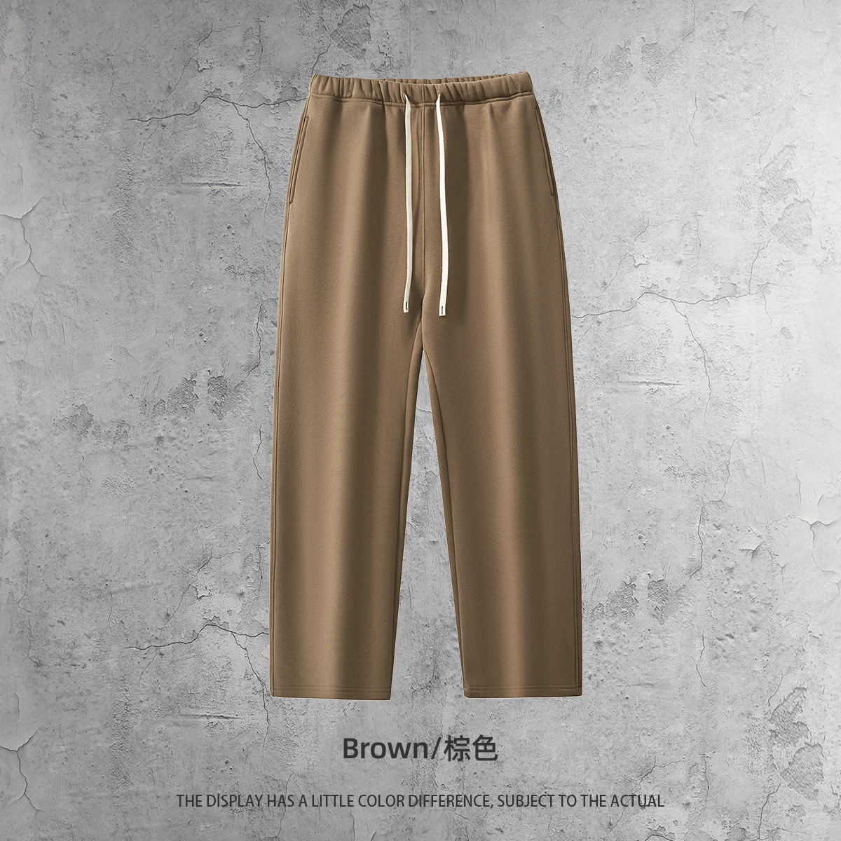 Straight leg pants-brown