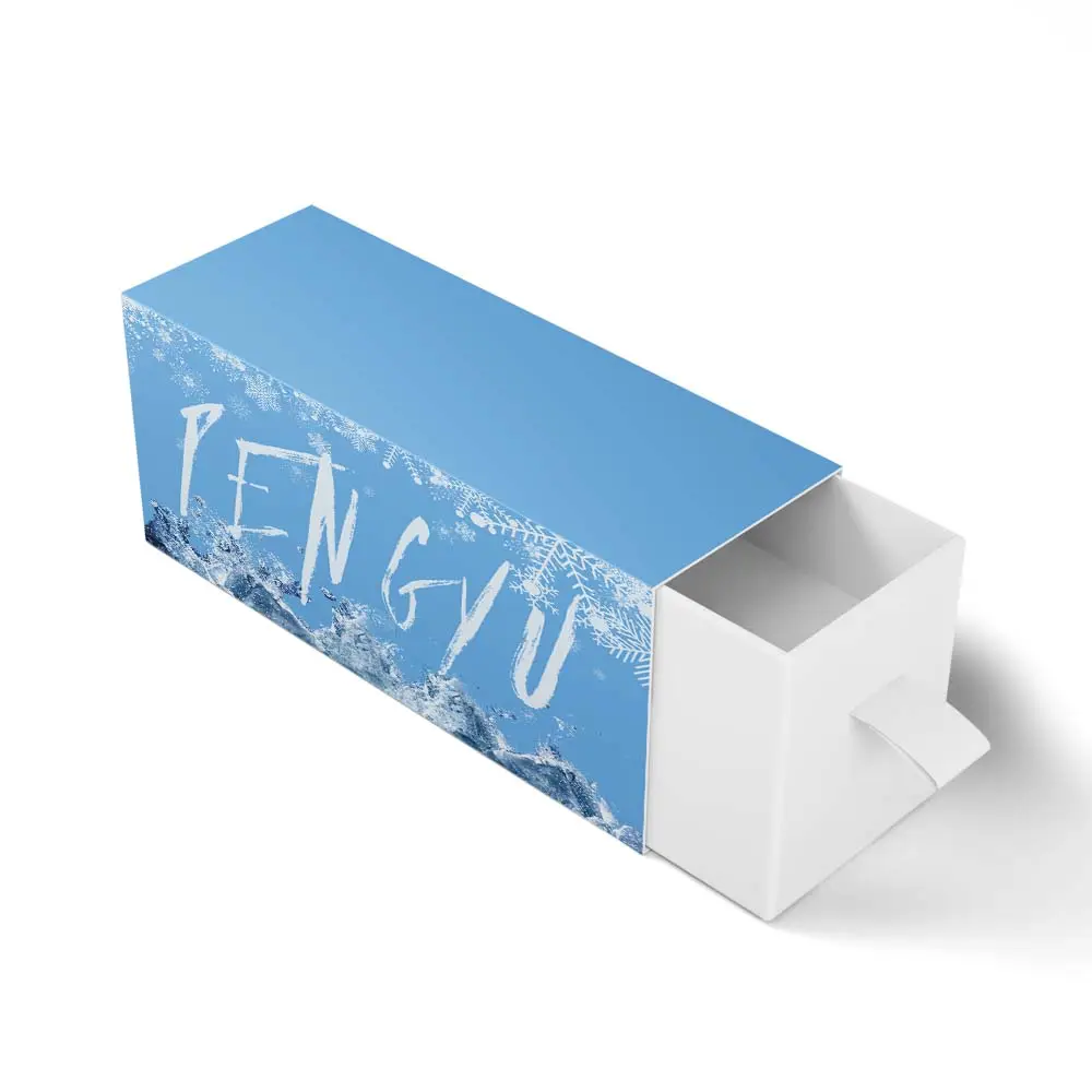 Caja rígida con cajón deslizante con logotipo personalizado al por mayor, caja de regalo elegante para almacenamiento de accesorios de joyería, caja de venta al por menor con cinta
