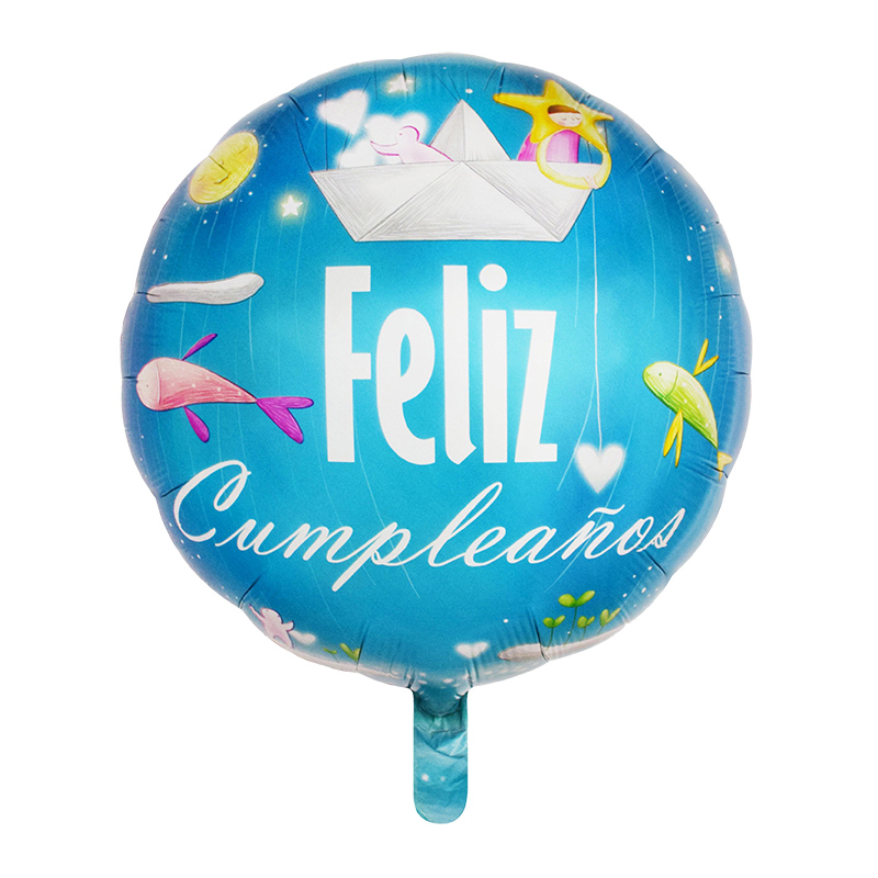 18 inch round Spanish birthday ocean