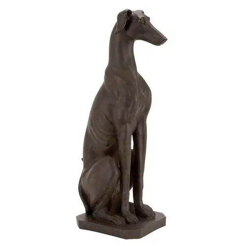 Dekoratif Polyresin Aspire Greyhound Antik Köpek Heykelleri