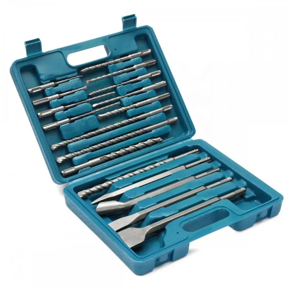 Set di punte per trapano in calcestruzzo 17 in 1 scalpello SDS Plus Set di punte per martello rotante per Bosch Hilti Plus SDS plus set di punte per martello rotante