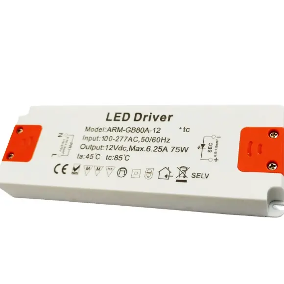 사용자 정의 정전압 Led 드라이버 80w Ac100-277v Dc 12v 24v Led 전원 공급 장치