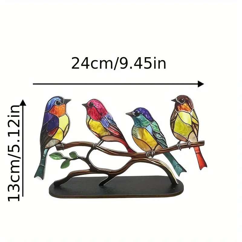 Arte e artigianato acrilico decorazione colorata della tavola dell'uccello decorazione della casa
