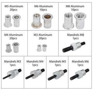 <strong>Kit</strong> Nail Household Repair <strong>Tool</strong> Screw Hand Riveter <strong>Kit</strong> 86pcs M3-M8 Manual Threaded Nut Rive <strong>Tool</strong> Heavy Duty Blind Insert Rivetin - Product Image 3