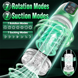 Niusida Draaiende Zuigende Likkende Vliegtuigbeker Multi Functionele Zichtbare Mannelijke Masturbatie Cup Met Likkende Tong Sachtig Speelgoed Mannen - Product Image 3