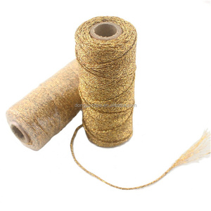 Cuerda de embalaje duradera metálica dorada de 2mm Cuerda de hilo de 50m para uso estricto - Product Image 6
