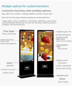 Display LCD per rete Android ad alta definizione verticale da 55 pollici Touch macchina ascensore a pavimento - Product Image 2