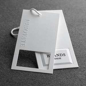 China <strong>Custom</strong> Design Printing Name Logo Paper Garment Hangtag Labels Clothing Hang <strong>Tags</strong> With <strong>String</strong> - Product Image 5