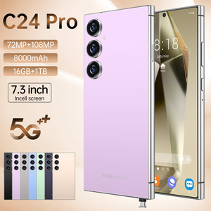 2025 yeni varış Ultra Ultra 5G Android Smartphone çift SIM çift ekran 4K ekran çözünürlüğü C24 LTE İngilizce fransızca işletim abd