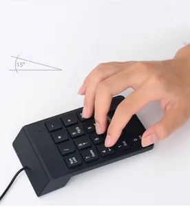 Teclado numérico USB con cable Mini teclado numérico Delgado Teclado digital 18 teclas para computadora portátil PC Notebook de escritorio y más - Product Image 6