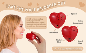 Herzförmiges beschreibbares Heartbeat Sound Musik <span class=keywords><strong>Voice</strong></span> Chip <span class=keywords><strong>Recorder</strong></span> Button Modul für Plüsch tier