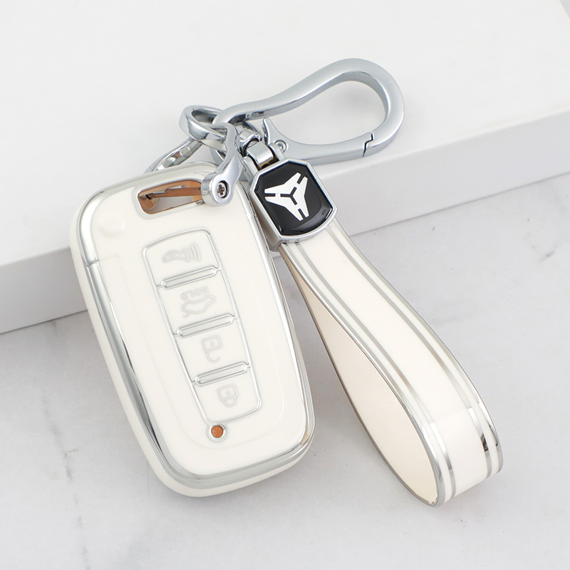 4 Button A White + Key Ring
