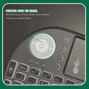 Precio al por mayor de fábrica I8 Mini teclado inalámbrico 7 colores Teclado retroiluminado 2,4G Touchpad Teclado de mano para PC Android TV Box - Product Image 4