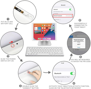 优质韩国无线键盘bk 3001蓝牙3.0 keyboard For Mac PC iPhone iPad IOS Android Windows - Product Image 6