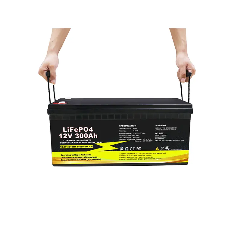 High Capacity Lifepo4 12v 300ah Lithium Ion Battery Pack For Solar Power System With App Control