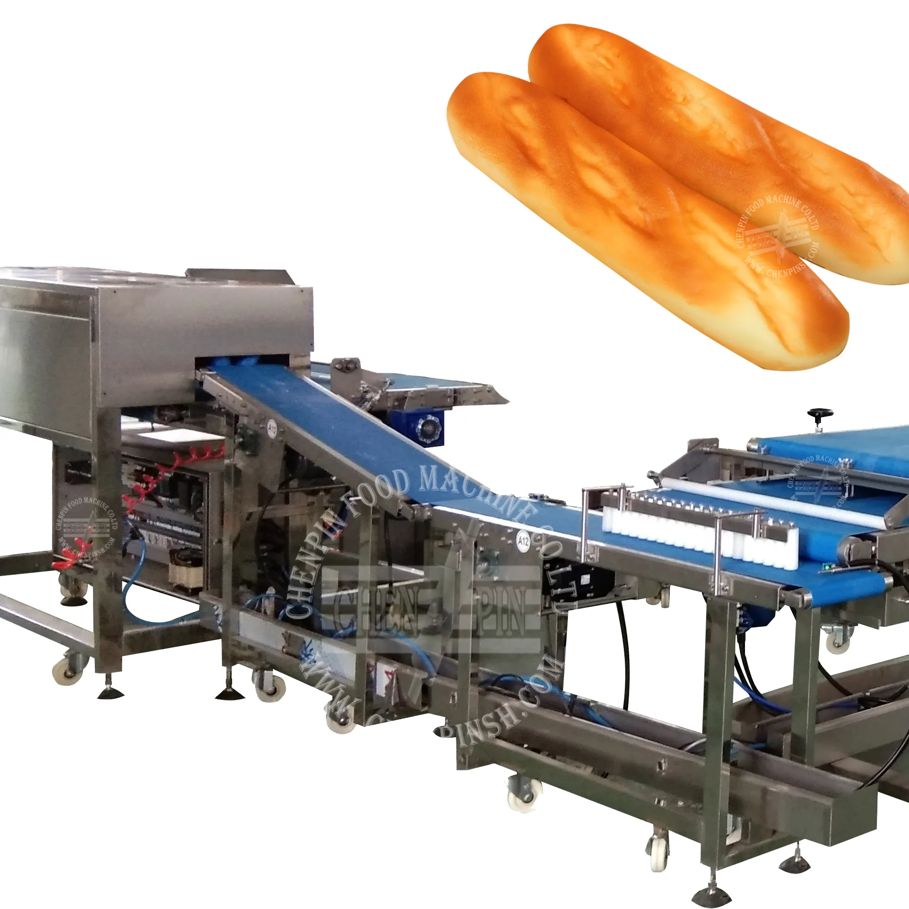 Convient aux usines de production et de transformation des aliments, nouveau type de machine à pain long pain baguette ligne de production automatique