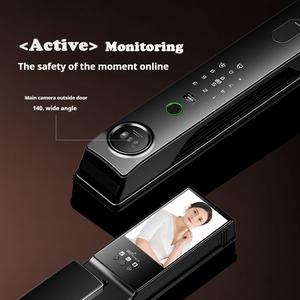 Tuya Gateway WiFi Electronic Lock <span class=keywords><strong>Intercom</strong></span> System Smart Stahltür Gesichts erkennungs kamera Aluminium legierung Speicher karten daten
