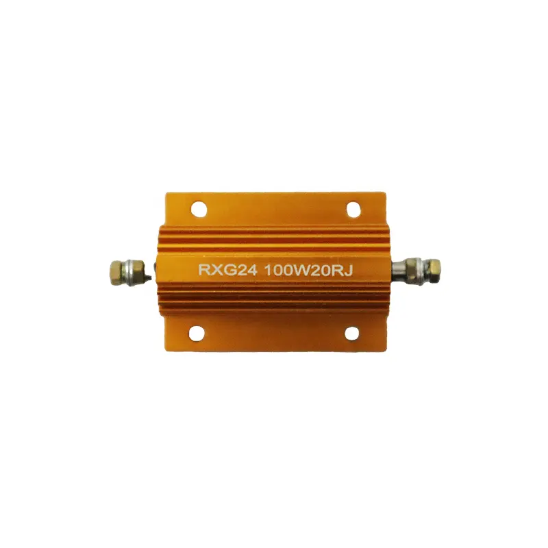 Rx24 50W 1R 2R 5R 10R 20R Gold Aluminum Housed Wirewound Power Resistor Power Resistor Dynamic Braking Resistor