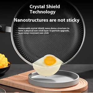 Chất Lượng Chuyên Nghiệp 316 Thép Không Gỉ Đồ Nấu Nướng Không Dính Tổ Ong 26-28Cm Vòng Frying Pan Cho Nấu Ăn - Product Image 2