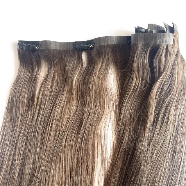 Grampo remy de extensão de cabelo, venda quente de grampo humano de 6mm, para extensão de cabelo