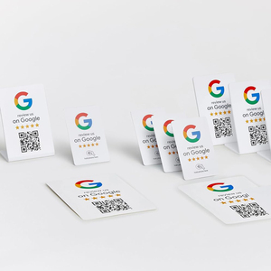Fácil configuración 13,56 Mhz Código QR Business RFID Tarjeta de Google NFC Tarjeta DE REVISIÓN DE Google Tarjetas programables personalizadas - Product Image 1