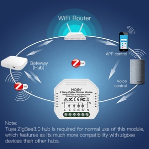 2 Gang Tuya <strong>ZigBee</strong> 3.0 Smart Dimmer Two Channel Switch Relay <strong>Module</strong> - Product Image 3