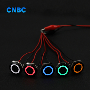 22mm Oxidation Black On-Off 1NO Momentary <strong>LED</strong> Metal <strong>Push</strong> <strong>Button</strong> <strong>Switch</strong> 12V Red <strong>With</strong> 4Pins IP65 3A Max 250V Max Voltage - Product Image 2