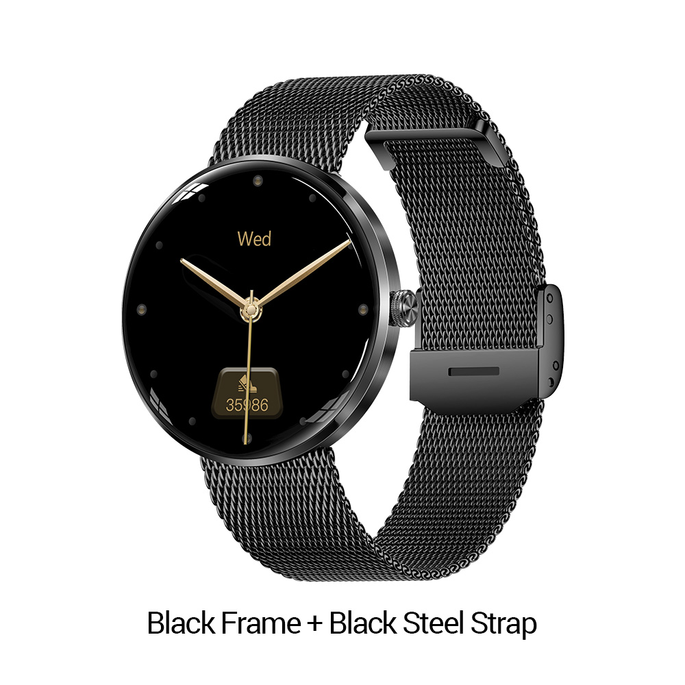Black Frame + Black Steel Strap