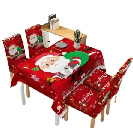 Customizable pattern Christmas absorbent and oil resistant tablecloth