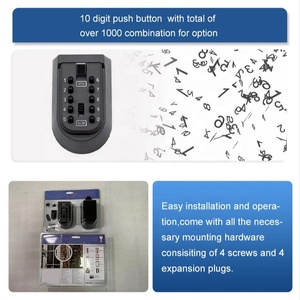 Kombination schloss mit großer Kapazität Code-Schloss Sicherer Kasten halter Schlüssel Tragbarer Safe für Familien makler Außenwand-Schlüssel box - Product Image 3