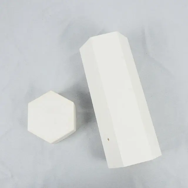 Caixa de embalagem de papel para abelha e caviar, base hexagonal branca, caixa de embalagem rápida, caixa branca portátil