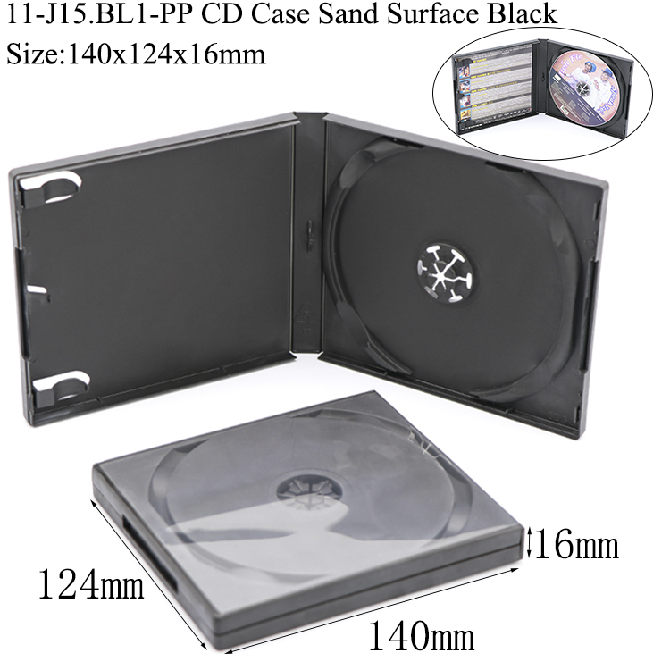 J15:16mm 1-PP Estuche para CD Negro