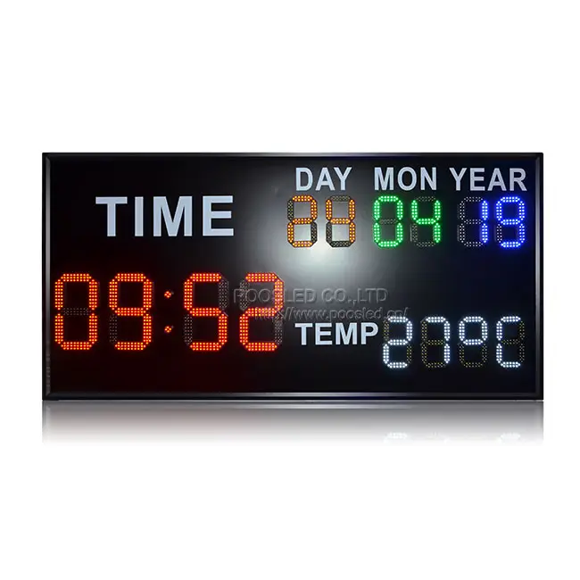 Horloge numérique led, joli panneau d'affichage de la température, pour minuteur
