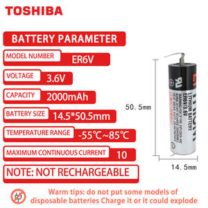 TOSHIBA ER6V 3.6V olmayan şarj edilebilir lityum iyon batarya Panasonic robot kodlayıcı için uygun - Product Image 2