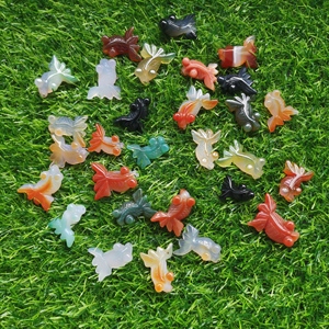 5 adet çok renkli akik şanslı Goldfish zanaat Feng Shui çakra taşlar tankı dekorasyon - Product Image 3
