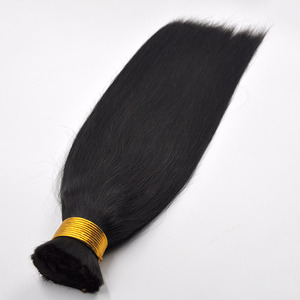High Quality 100% Raw Human Hair <strong>Bundles</strong> Silky Straight <strong>Model</strong> Bulk No Tangle Extensions - Product Image 2