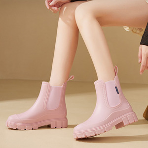 Kış ve yaz Polyester astar için kaymaz taban güvenilir yağmur koruması ile su geçirmez PVC yarım çizmeler - Product Image 3
