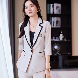 Cao cấp chuyên nghiệp của phụ nữ phù hợp với nhỏ Tay áo thời trang văn phòng & Bán Hàng phỏng vấn ăn mặc cho tiếp thị tư vấn Overalls - Product Image 3