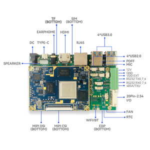Rockchip RK3568 Quad Core AI IOT ARM integrado Industrial Open Source placa base de control industrial sistemas Android y Linux - Product Image 1