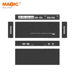 4K 60Hz DP Pantalla dual Kvm Switch Monitor dual KVM DP Switch 2 en 2 salidas Interruptor de video para computadora portátil Pantalla TV - Product Image 4