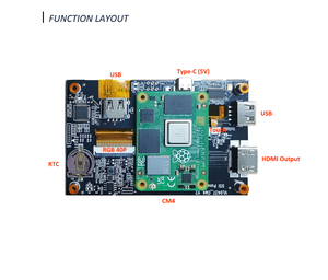 4.3 "800x480 espansione Touch Screen per Raspberry Pi Compute modulo 4 compatibile HDMI per seconda visualizzazione supporto batteria RTC - Product Image 6