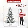 7ft önceden aydınlatılmış kar akın noel ağacı, 1119 PVC ve PE ipuçları ile yapay menteşeli Xmas ağacı, 620 soğuk beyaz LED ışıkları, - Product Image 5