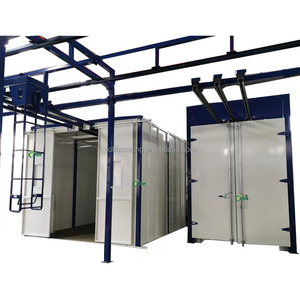 Schlüsselfertige Pulverbeschichtungsanlage kleine manuelle elektrostatische Pulverbeschichtungsproduktionslinie für Aluminiumprofile - Product Image 2