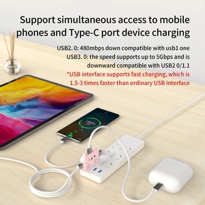 Schönes Mini-Cartoon-Design Multi-Port-Adapter als Geschenk 3 In 1 USB Elektronik-Daten 3.0 USB-Dock-Konzentrator - Product Image 3