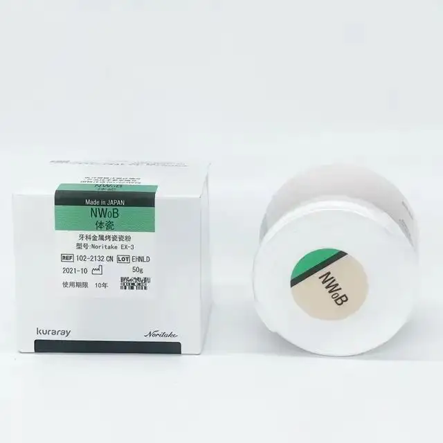 Material de laboratorio dental Porcelana dental transparente 50g Noritake EX-3 Polvo de porcelana Kuraray