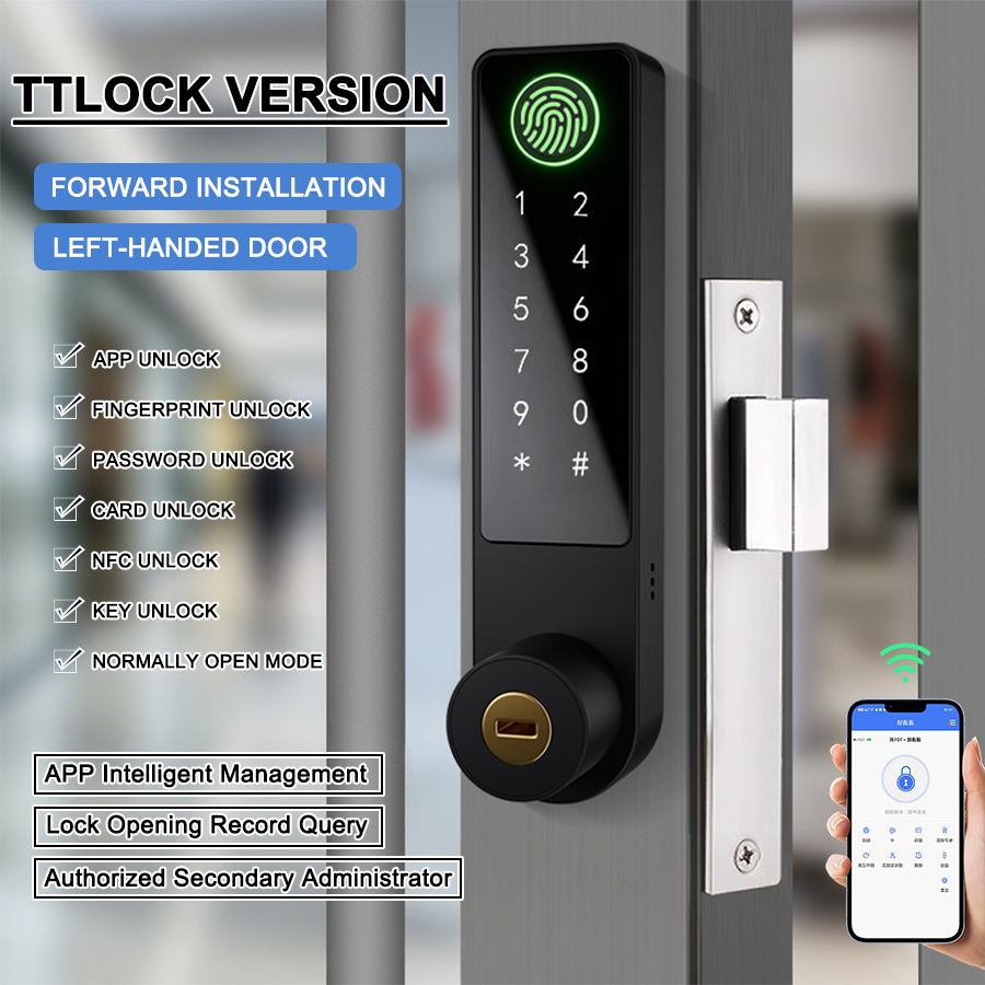 TTLock Version Installation avant Porte à gauche