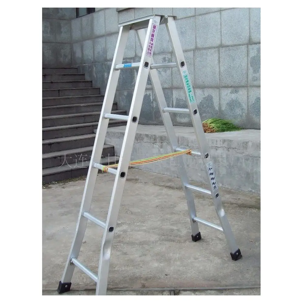 Алюминиевая лестница Prima с широкими ступеньками, выдвижная передвижная тележка с колесами, 6 метров