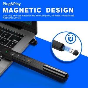 USB 2,4 ГГц указатель PowerPoint пульт дистанционного управления Мышь беспроводной ведущий красная лазерная страница поворотная ручка регулятор громкости PPT Презентация
