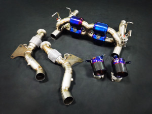แข่งรถระบบท่อไทเทเนียมท่อไอเสียวาล์วสูญญากาศท่อไอเสีย catback สำหรับ F8 Ferrari - Product Image 3