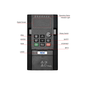 Convertidor de frecuencia variable monofásico 2HP 220V y 380V Control vectorial AC Drive SP9000-4T0015G